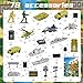 Zcpotizi Army Men Playset 78 PCS Military Toy Soldiers Set with 48 Army Men, Aircraft Carrier with Catapult, Vehicles, Fighter Jets & Battle Mat, Army Battlefield Play Set for Kids Ages 4-8