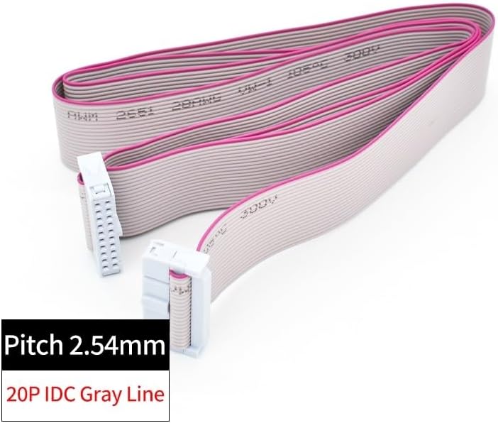 FC20P IDC2.54mm Flat Gray Cable LED Screen Connection JTAG Download(3 Meter)