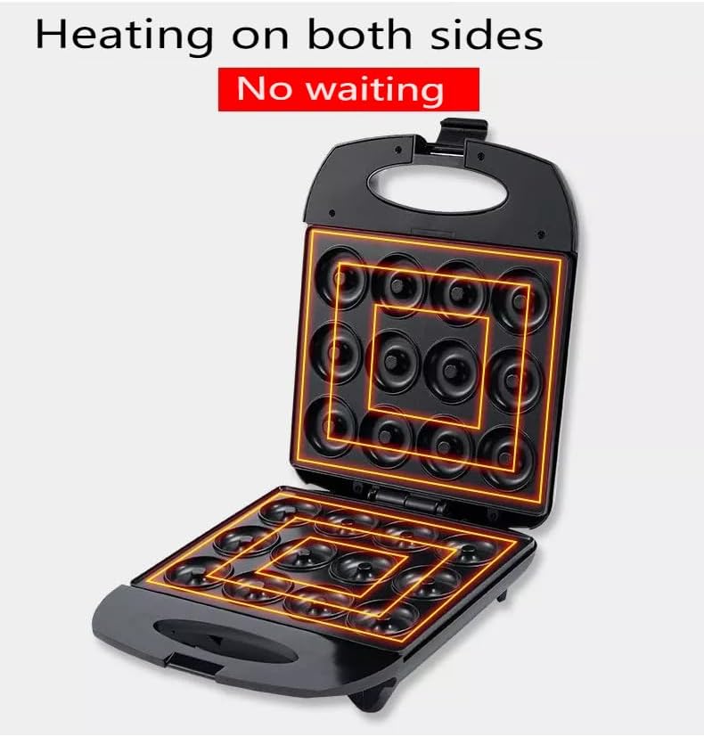 Miniatura 2 de Mini máquina para hacer panqueques, mini máquina para hacer donas para desayuno, aperitivos, postres y más con superficie antiadherente, máquina de