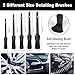 12Pcs Wheel Brush Kit for Cleaning Wheel and Tire, Wheel and Rim Brush, Car Detailing Brushes, Tire Brush, Bendable & Durable Car Wheel Rim Cleaner Brush Set,Car Detailing Cleaning Brush Supplies Kit
