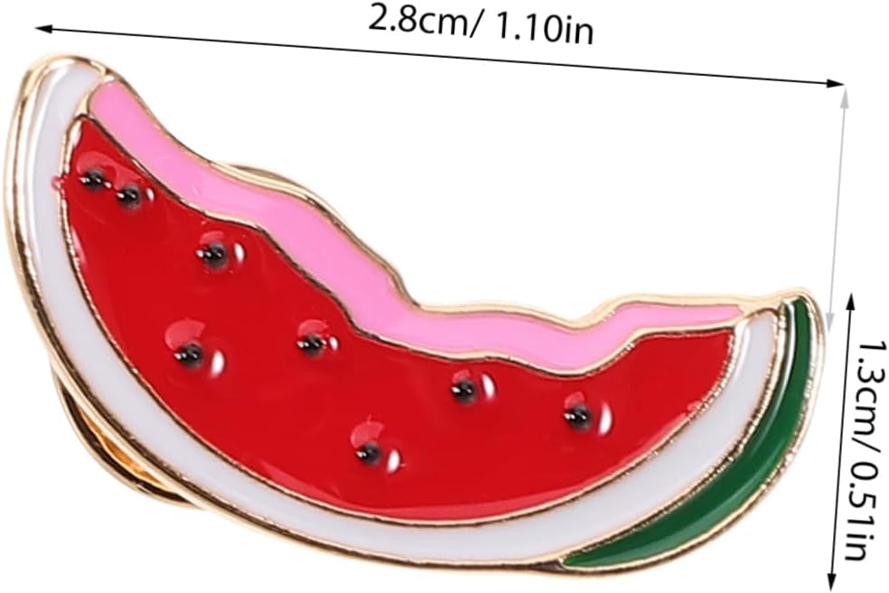 Baluue Watermelon Brooch Pin Rhinestone Badge Brooch for Boys and Girls Bag Pins Aesthetic Decorative Jewelry Watermelon Lapel Stylish Metal Badge