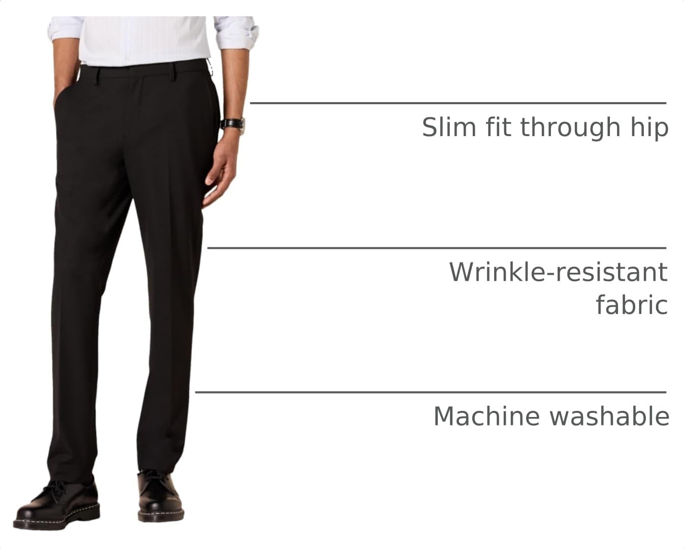 Amazon Essentials Men's Slim-Fit Wrinkle-Resistant Stretch Dress Pant