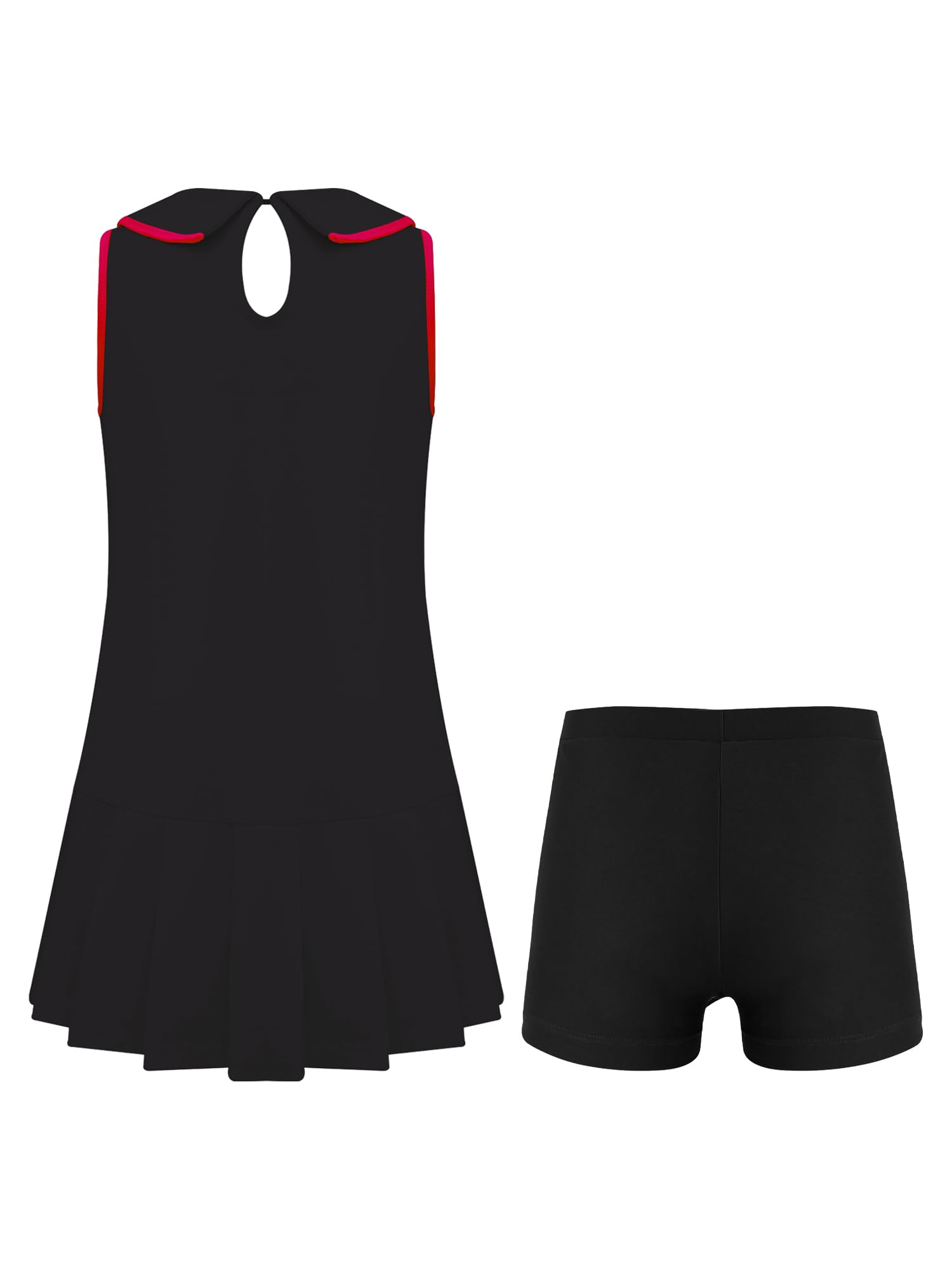 Vestido de tenis para niña, sin mangas, para niños, ropa deportiva de baile, ropa deportiva de verano, bádminton, correr, entrenamiento, ropa de entrenamiento