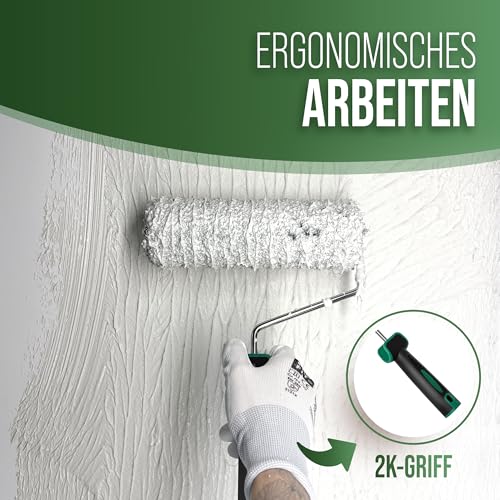Art-Color Spachtelwalze - Premium Nylon-Rolle für Spachtelmasse mit 2k-Griff und Stielaufnahme - Breite: 230mm (Spachtelrolle 230mm)