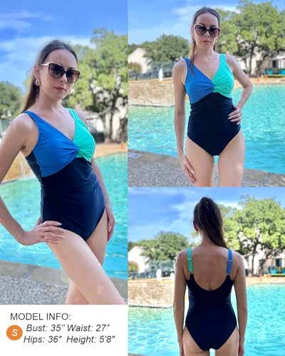 Image of Holipick Women Tummy Control One Piece Swimsuit - Push Up Bathing Suit Full Coverage Slimming Swimwear