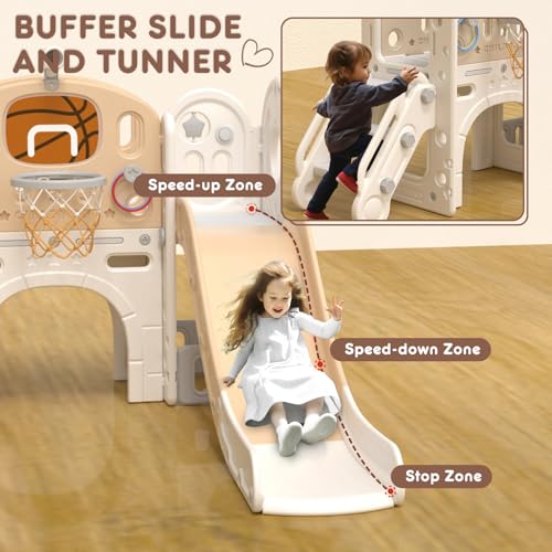 image for XJD 8 in 1 Toddler Slide Set, Kids Slide for Toddlers Age 1+, Toddler 