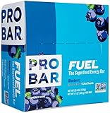 PROBAR - Fuel Energy Bar, Blueberry, 12 Count - Organic, Gluten Free, Plant-Based Whole Food Ingredients