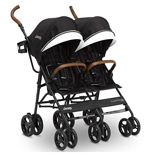 Jeep PowerGlyde Plus Side x Side Double Stroller by Delta Children, Black