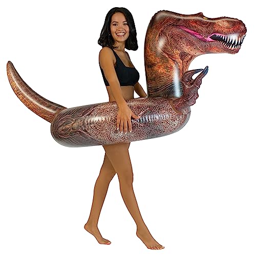 T-Rex Dinosaur Inflatable 42" Wide Swimming Pool Tube By Poolcandy. Perfect For Any Occasion This Pre-Historic Dino Is Ready For The Water. #TOP15