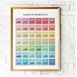 BYHGFDHJFZ Coloré Toile Peinture Taxis du Maroc Affiche Voyage Souvenir Véhicule Mur Art Photos Imprimer Home Decor-40x60cm sans Cadre