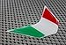 Italia Italy Flag Ducati Aprilia Decal Sticker V Emblem Chrome Outline
