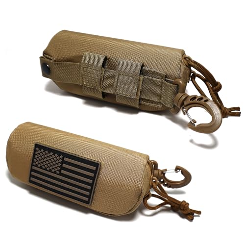 Image of Tactical Molle Glasses Case Tactical Eyeglasses Case Shockproof Sunglasses Carrying Protective Box with Clip
