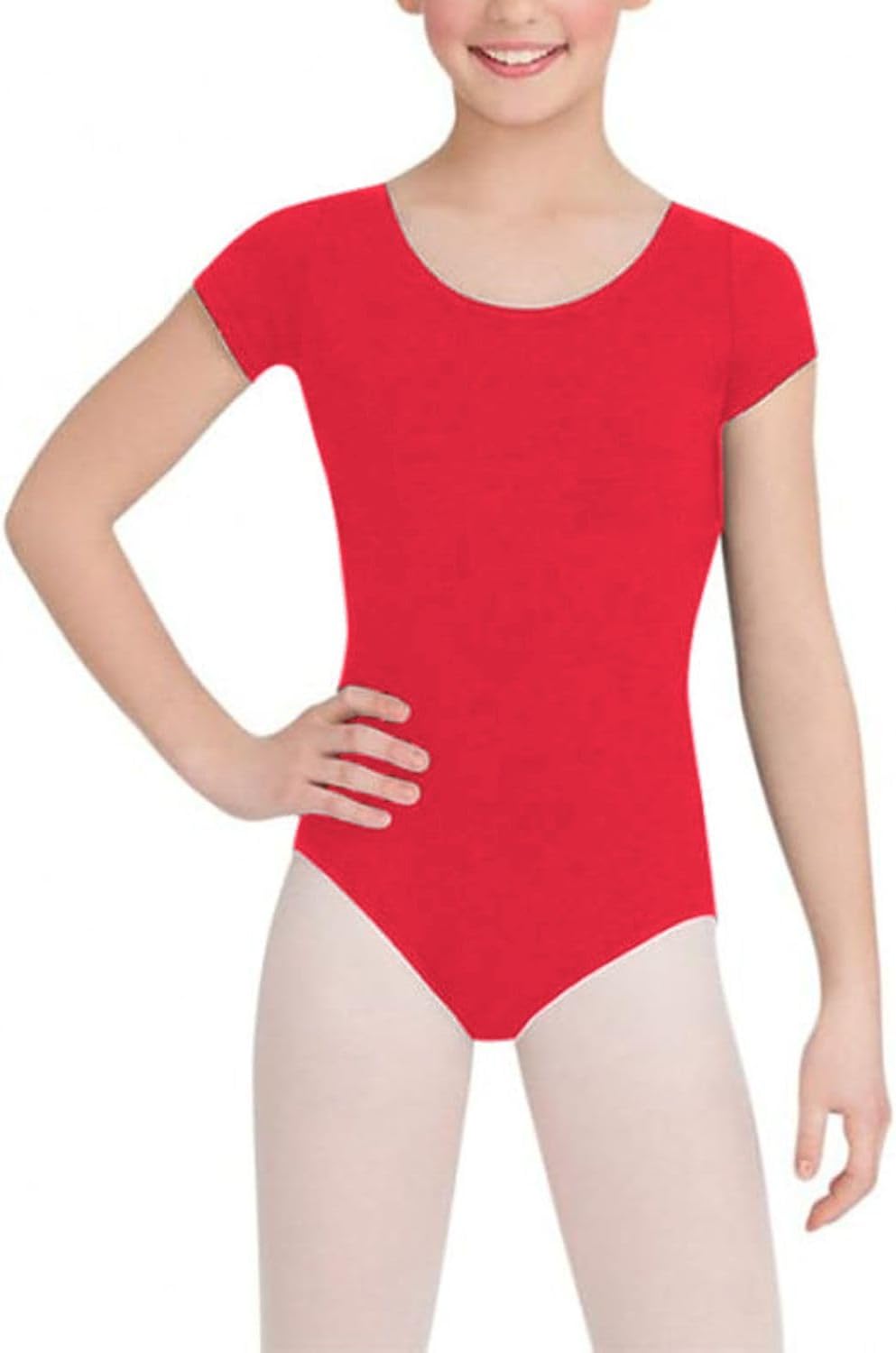 Body Lucido Maniche Corte R&amp;N Fashions - Per Danza E Ginnastica Bambina, Morbido Ed Elastico