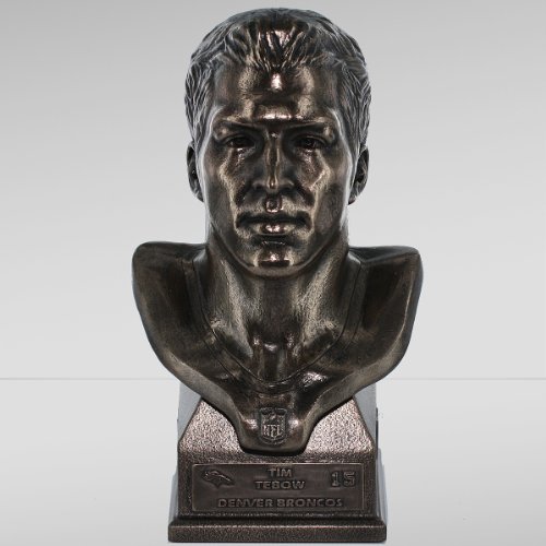 Buste Tim Tebow Denver Broncos figurine de collection en bronze NFL