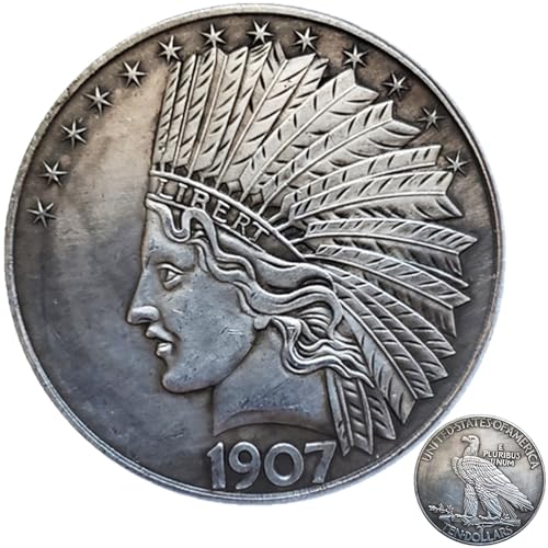 Liberty of the Americas Peace Coin Replica Set with Exquisite Relief Design - Rare Antique American Silver Dollar Collector's Item, Historical Coin Enthusiast Gift, Artistic Souvenir(1907)