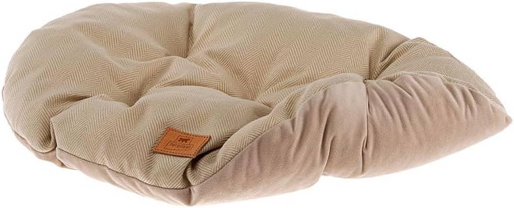 Ferplast Cat and Dog Cushion Stuart 89/10, Double-Sided, Tweed and Soft Velvet, Washable, Beige, XL
