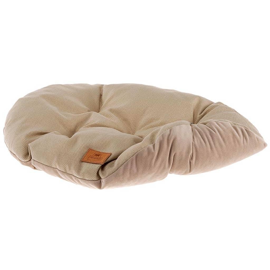 Ferplast Cojín Para Perros Y Gatos Stuart 89/10, Doble Cara, Tweed Y Suave Terciopelo, Lavable, Beige, XL