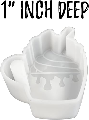 Miniatura 5 de Taza de goteo de chocolate caliente con mango de crema batida molde de silicona fresco para automóvil 4 x 3 x 1 pulgada para perlas de aroma
