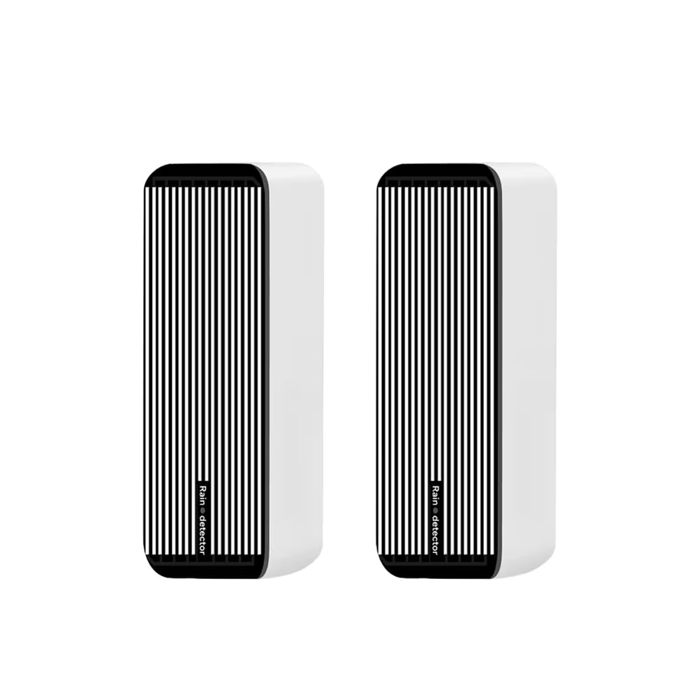 UDSKNV[KSL Tuya Smart Wifi Rain Sensor 2Pcs Real-Time Rainwater Detector Controlled Via Smart Life App for House Outdoor