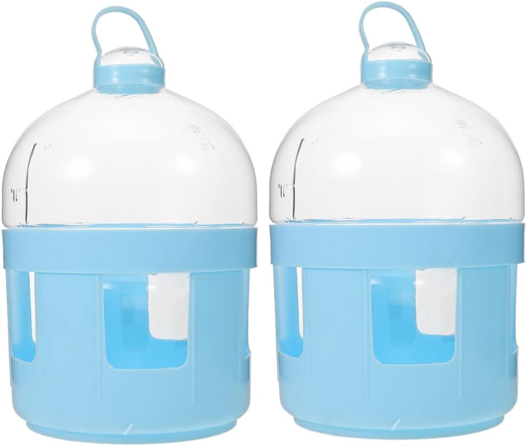 TOYANDONA 2pcs Pigeon Water Drinker Dispenser Bird Waterer Bottle for Homing and Racing Pigeons Easy to Use Transparent Capacity