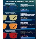ANYLUV Blue Light Glasses Men, Relieve Eyestrain and Eye Protection, Al-Mg Metal Computer Blue Light Blocking Glasses - Image 5