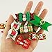 Hixixi 50pcs/Pack Dog Puppy Cat Christmas 3D Rhinestone Hair Bows with Rubber Bands Flat Pet Xmas Grooming Accessories