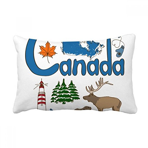 Oreiller Canada multicolore 16x24 avec insert housse décorative de soutien lombaire maison - 2