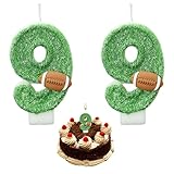 Números de velas de cumpleaños | Número de cumpleaños Velas Números de velas - Cool Green Sports Series Número de cumpleaños Velas para fiesta de cumpleaños,