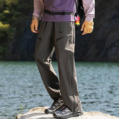 XYXIONGMAO Men's Streetwear Black Loose Multi-Pocket Joggers Cargo Pants Techwear Pleated Overalls Hip Hop Casual Sweatpants2