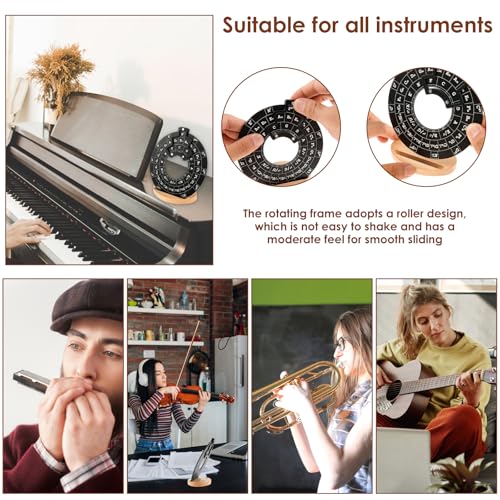 Circle of Fifths Wheel Metal with Wooden Stand, Complete with Guitar Chord Chart and Music Theory Book for Musical Instrument Learning - Image 8