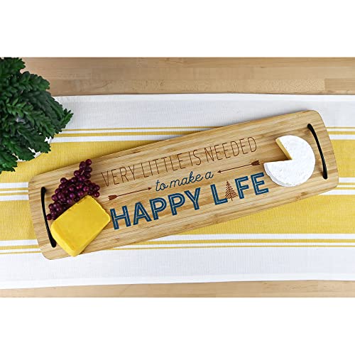 Happy Life Käsebrett aus Bambus Cover