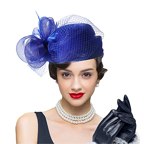 Woman Sinamay Fascinator Hat Pillbox Derby Hats Linen...