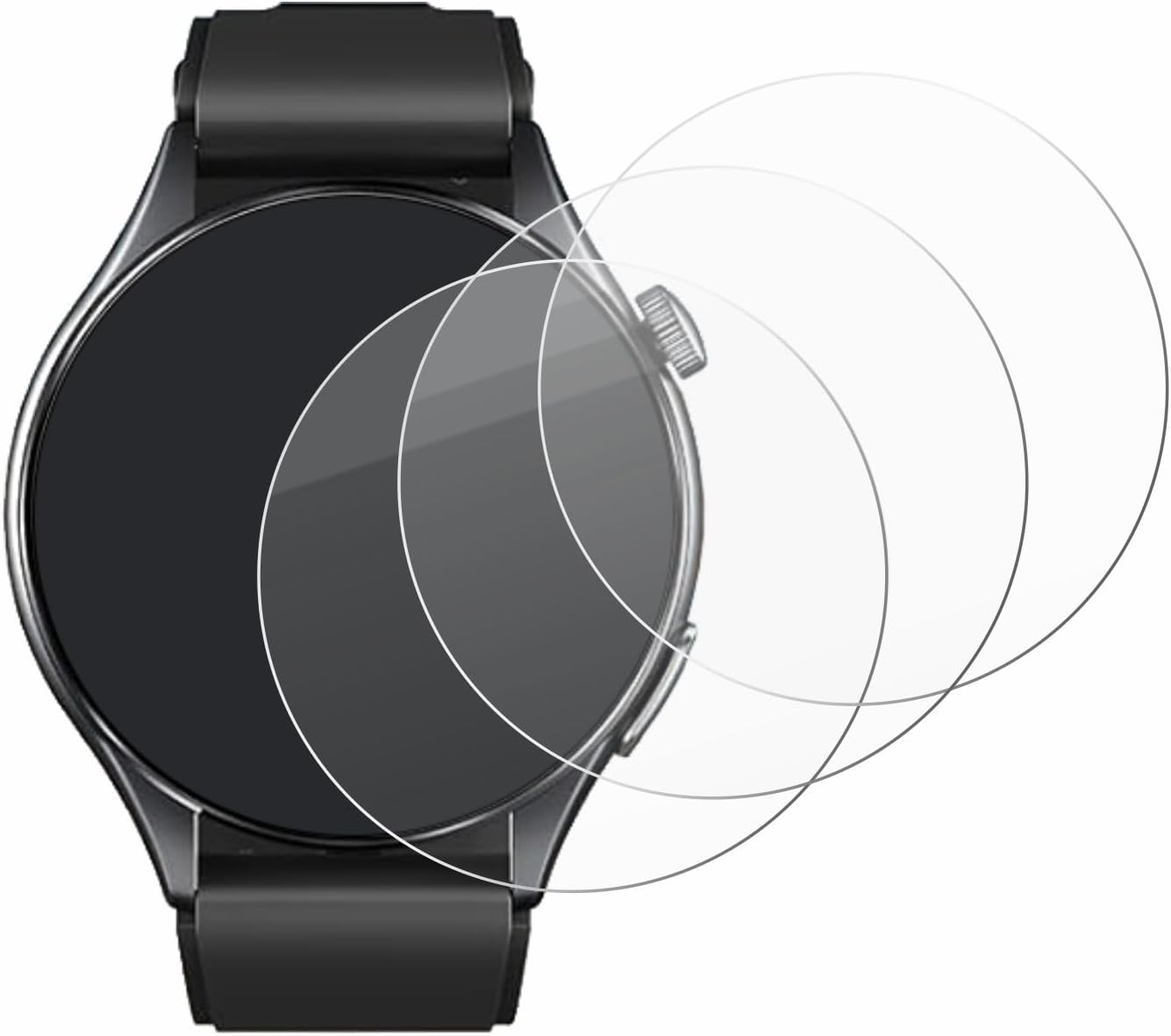 brotect Glass Screen Protector Film Compatible with Marsyu Smartwatch 1.56" (6 Pack) - Glass-Foil 9H Protection [Scratch Resistant, High Clarity]