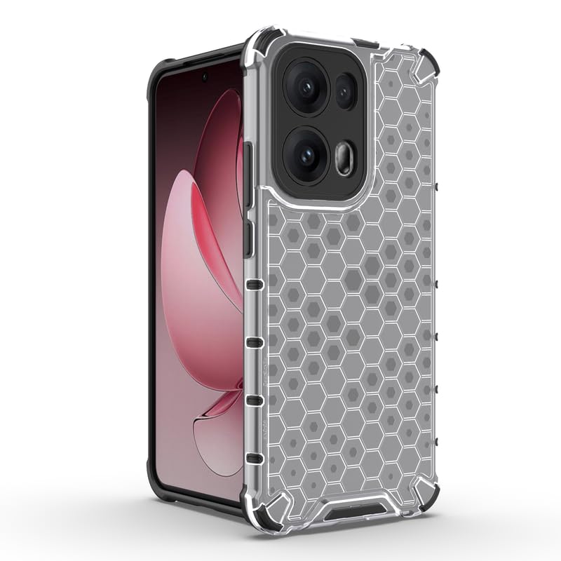 Image of Plastic Bumper Back Case Cover for Oppo Reno 13 Pro 5G (Transparent)
