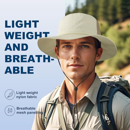 Image of FUICUI Quick Dry Sun Bucket Hat for Men Women Outdoor Unisex Packable Travel Cap