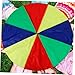 Milisten Rainbow Umbrella Teaching Gymnastics Parachutes for Kids Field Day Games Tent Kindergarten Play Props