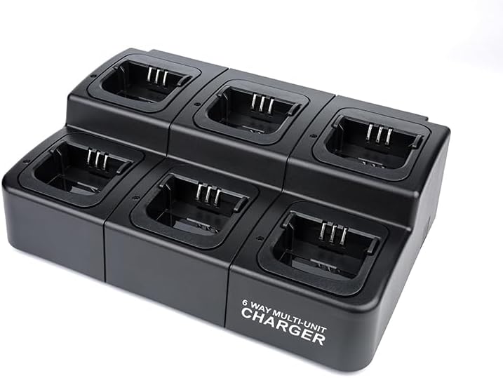 BM6R4138-120-V4 6 Unit Bank Charger Compatible with Motorola CP200 CP200D EP450 PR400