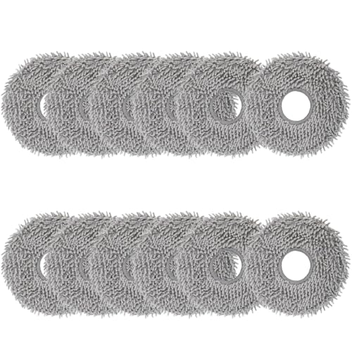 Image of 12 Pack Mop Pads for Roborock Qrevo S Pro, Edge 2, S5V, QV 35A, Curv 2 Flow