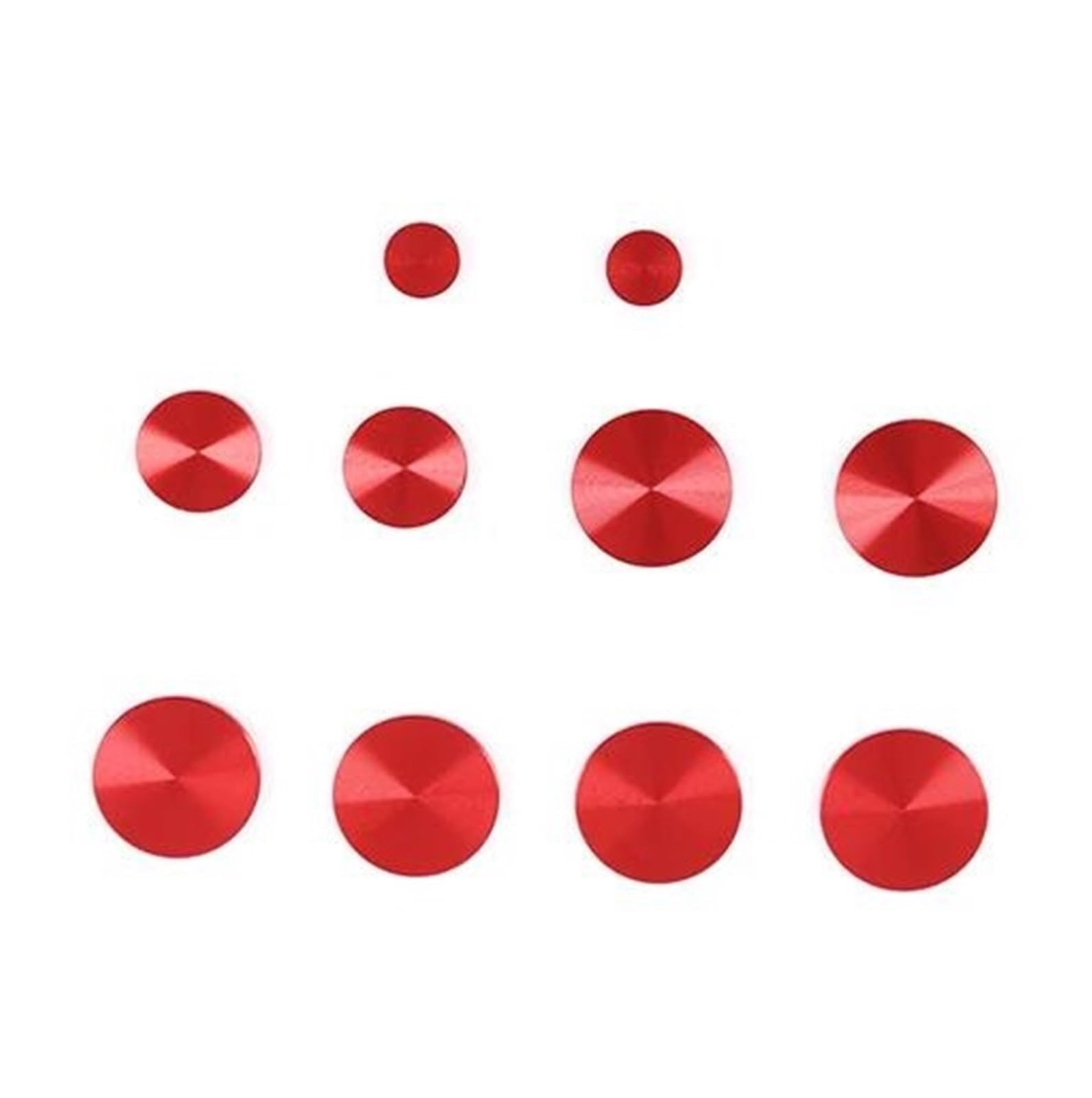 Rivestimento interno della consolle centrale Per FJ per Cruiser 2007-2021 Adesivi per coperture di protezione delle viti del cruscotto della portiera per dell'auto(Rosso)
