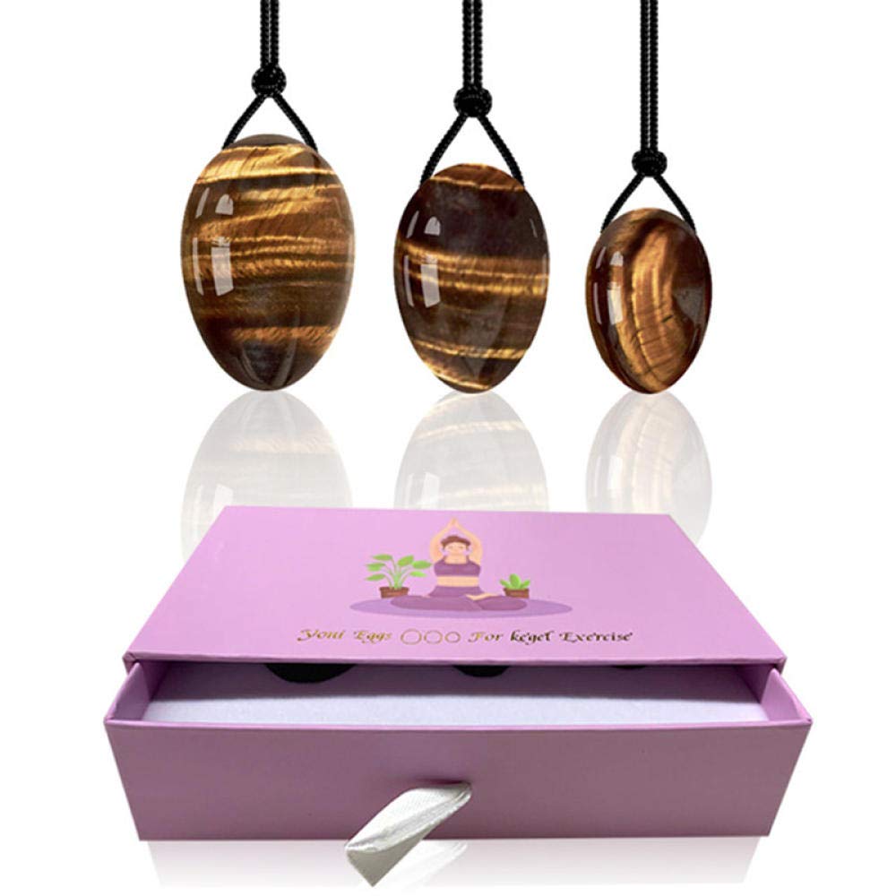 Juego de huevos Yoni de cuarzo rosa Bolas Bolas de Kegel Reparación de pared Suelo pélvico Ejercicio muscular Masajeador Huevos de jade Caja de regalos Huevos Yoni rosados