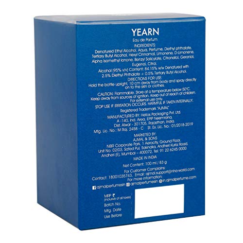 Ajmal Yearn Eau De Perfume Aquatic Perfume, 100 ml - Image 4