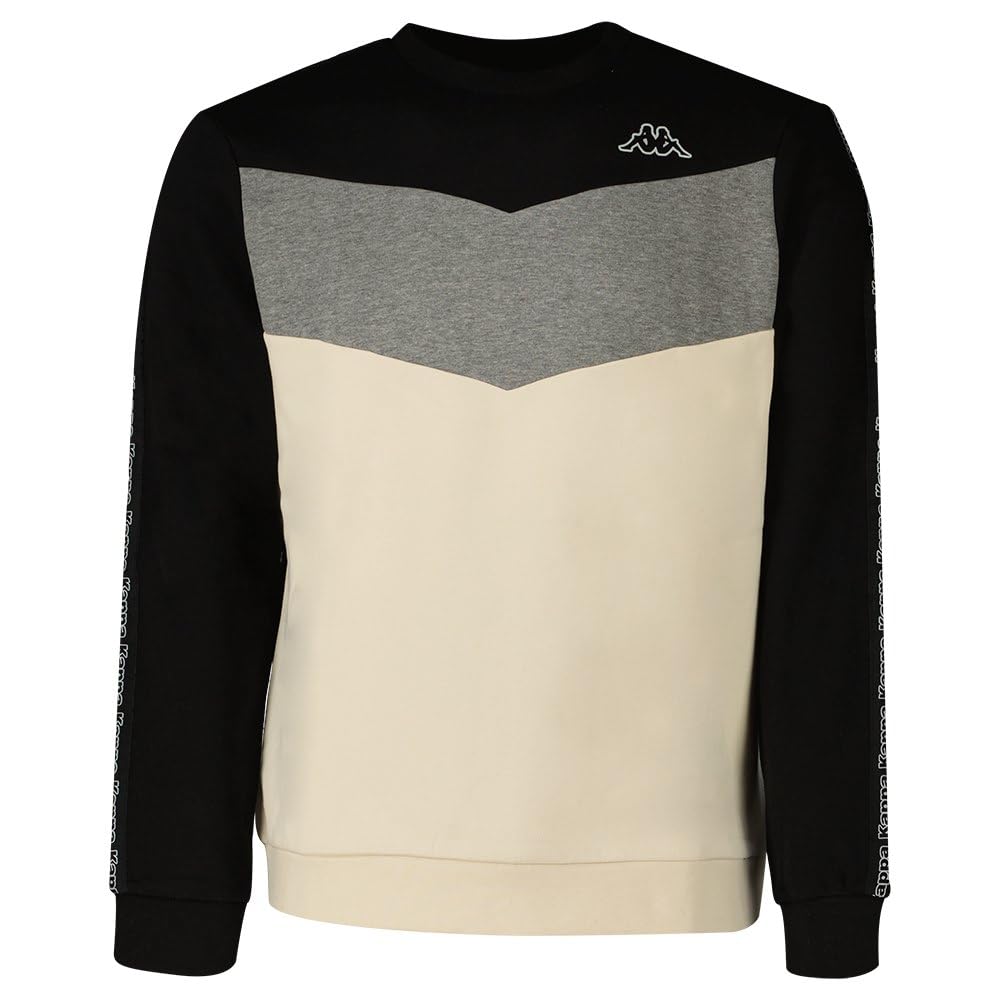 Kappa Men's Idisson Active Man Sweatshirt, Blanco, M