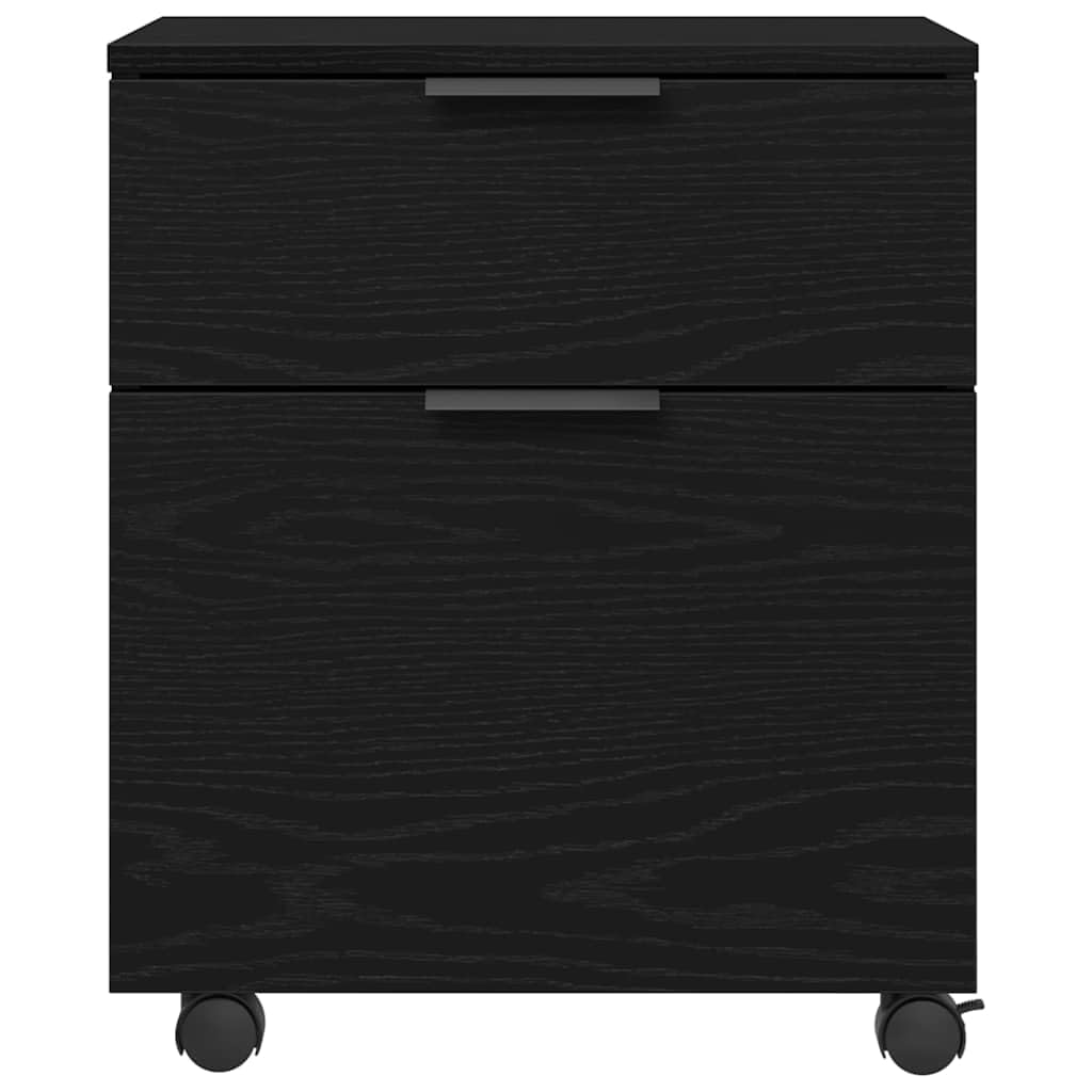Genérico Gabinete para Archivos con cajón Roble Negro 45 x 38 x 54 cm,Mobiliario,Armarios y almacenamiento-862771