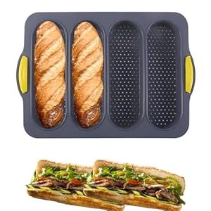 Silicone Bread Loaf Pan, Non-stick & Heat-resistance French Bread Baking Pan, Bread Pans for Homemade Bread, Bread Mold for Baking, Silicone Baking Mold, Sandwich Bread Loaf Pan