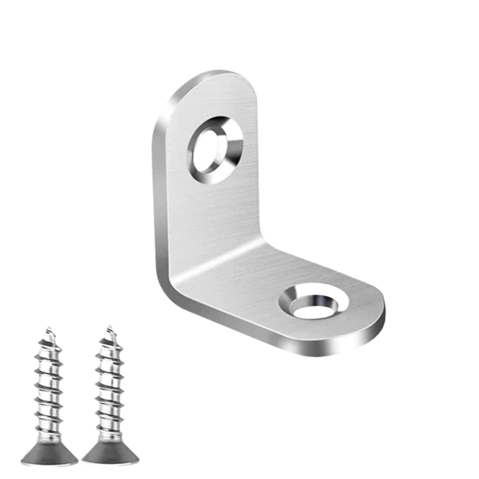 Rgoemhj 1Set-16X30mm Stainless Steel With Screws Cabinet Corner Brace Joint Fastener Wood Screens Shelf Furniture Hardware Suitable For Shelves And Tables(1Set-16X30mm)