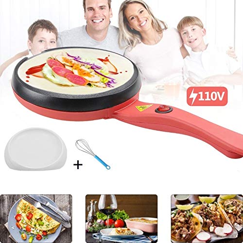 Portable Electric Crepe Maker with Non-Stick Coating，Electric Griddle Crepe Maker Automatic Temperature Control