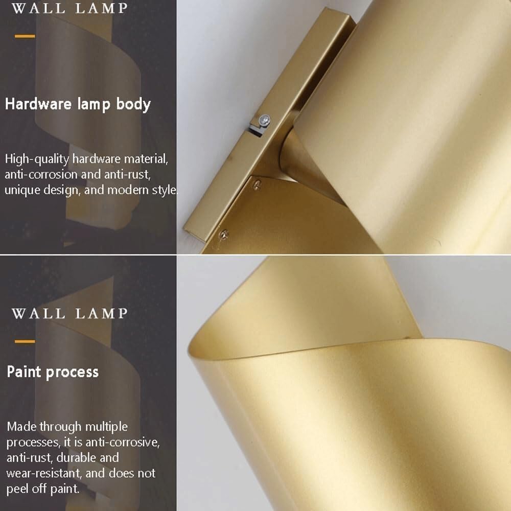 Apliques de Pared para Interiores, Dormitorio, Pasillo, lámpara de Noche Moderna Dorada, Estilo nórdico, Personalidad Creativa, Pasillo, Escalera, Sala de Estar, Estudio, balcón,