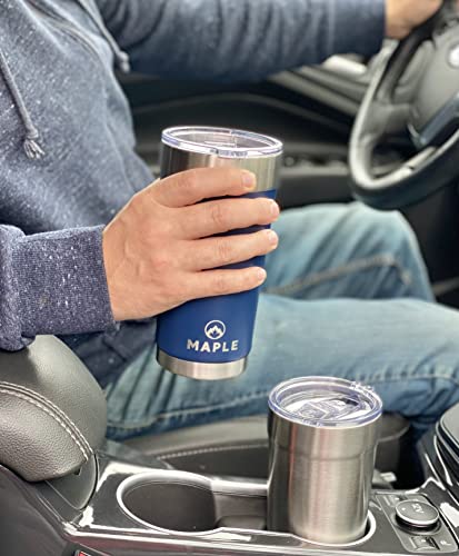 Maple 20 Oz Tumbler | Stainless Steel Vacuum Insulated With Spill-Proof Lid And Straw Set - Superior Design For Temperature Retention – Travel Tumbler - Coffee Mug (Aquamarine) #TOP2