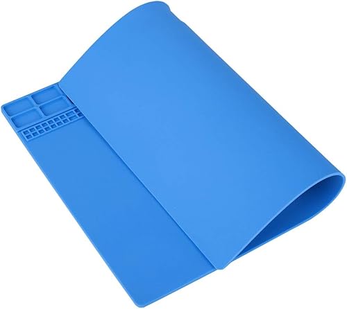 Miniatura 5 de Tapete de silicona para soldar, 13.8 x 19.8 pulgadas, tapete controlado eléctrico, resistente al calor de 932.0 F, tapete antiestático multiusos