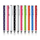 10PCS Metal Bling Crystal Stylus Pens Compatible With All Capacitive Touchscreen Devices (including iPad, iPhone, iPod, Android Tablets, Samsung Galaxy Tablet and More)